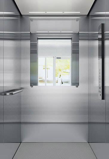 KONE EcoSpace® elevator interior brushed stainless steel